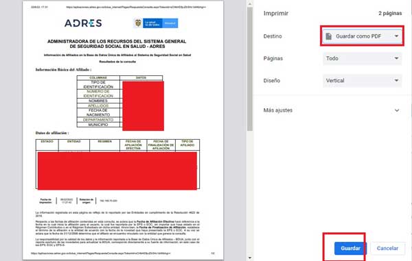 GUARDAR COMO PDF FOSYGA
