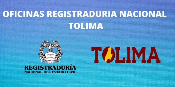 OFICINAS REGISTRADURIA NACIONAL TOLIMA