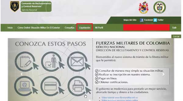 OPCION LIQUIDACION LIBRETA MILITAR
