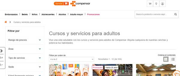 CATEGORIA ADULTOS TIENDA COMPENSAR