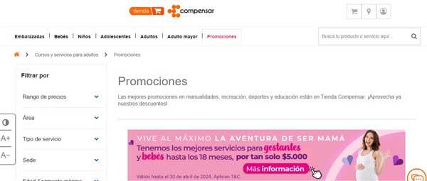 CATEGORIA PROMOCIONES TIENDA COMPENSAR