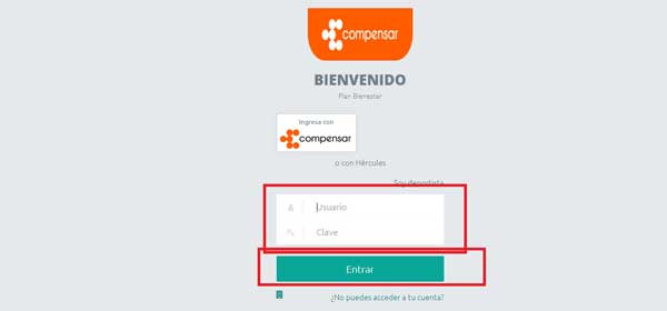 INGRESAR SISTEMA HERCULES COMPENSAR