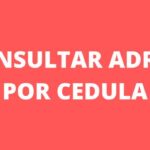 CONSULTAR ADRES POR CEDULA