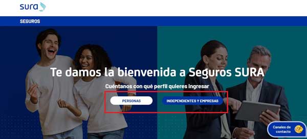 SELECCION PERFIL SURA PAGO EXPRESS