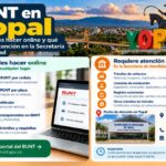 Infografía sobre trámites del RUNT en Yopal, Casanare, online y presenciales